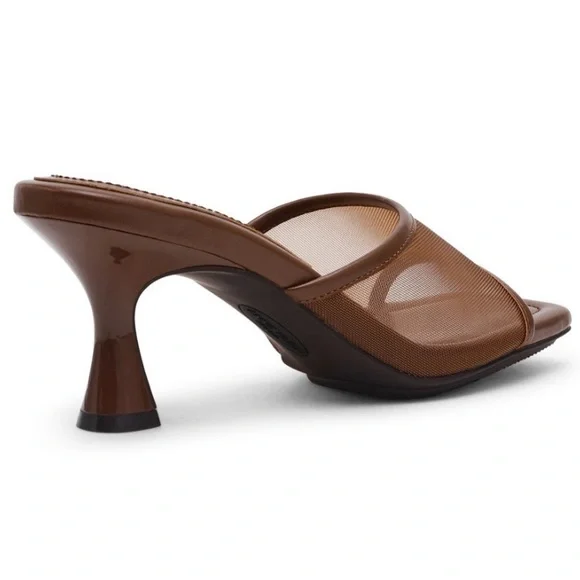 Favorite Brown Kitten Heels Brown Mesh Sandals AK Size 8 NEW IN BOX SOLDOUT NWT - Picture 5 of 16
